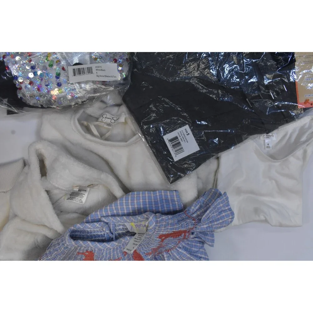 Wholesale Bulk Lot Of 14 Girls Size XS 4/5 Mixed Season Tops Bottoms Shorts